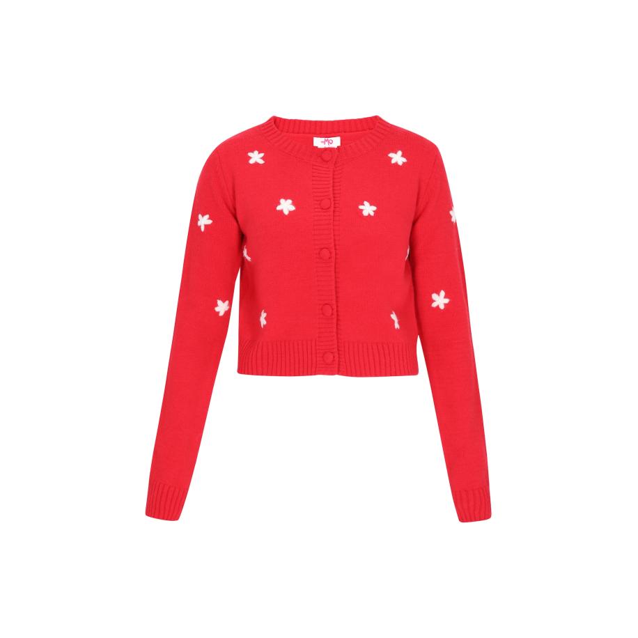 MYMO MYMO Gebreid vest rood -