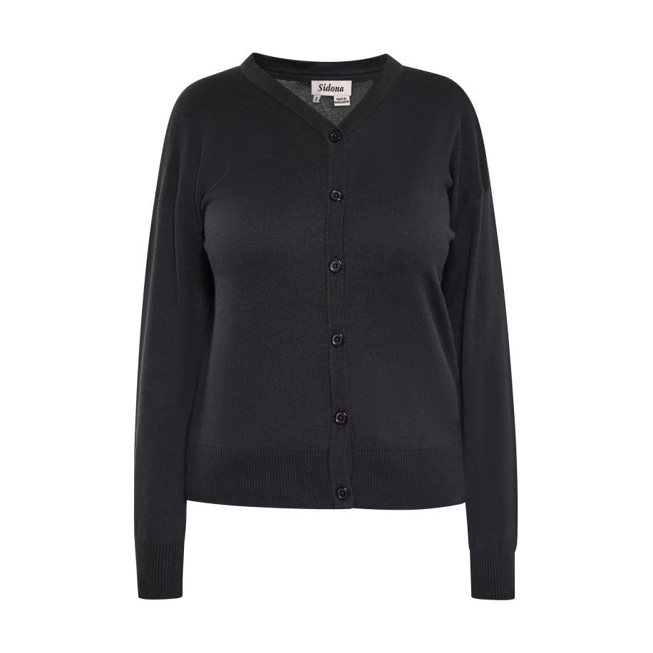 Sidona Sidona Gebreid vest zwart -