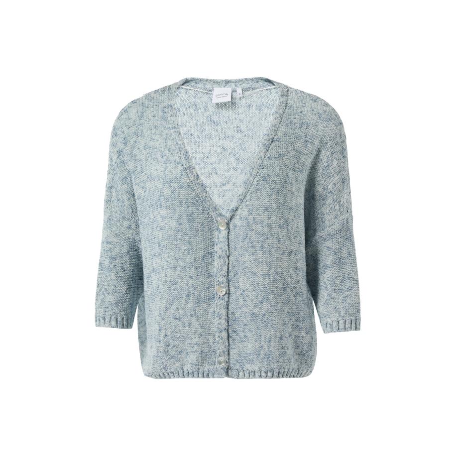 comma casual identity comma casual identity Gebreid vest nachtblauw / opaal / pastelblauw -