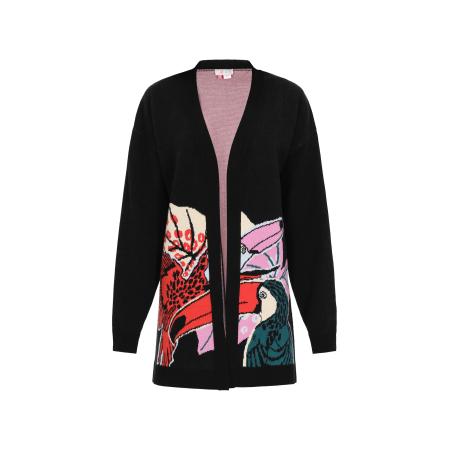 IZIA IZIA Gebreid vest pink / lichtrood / zwart