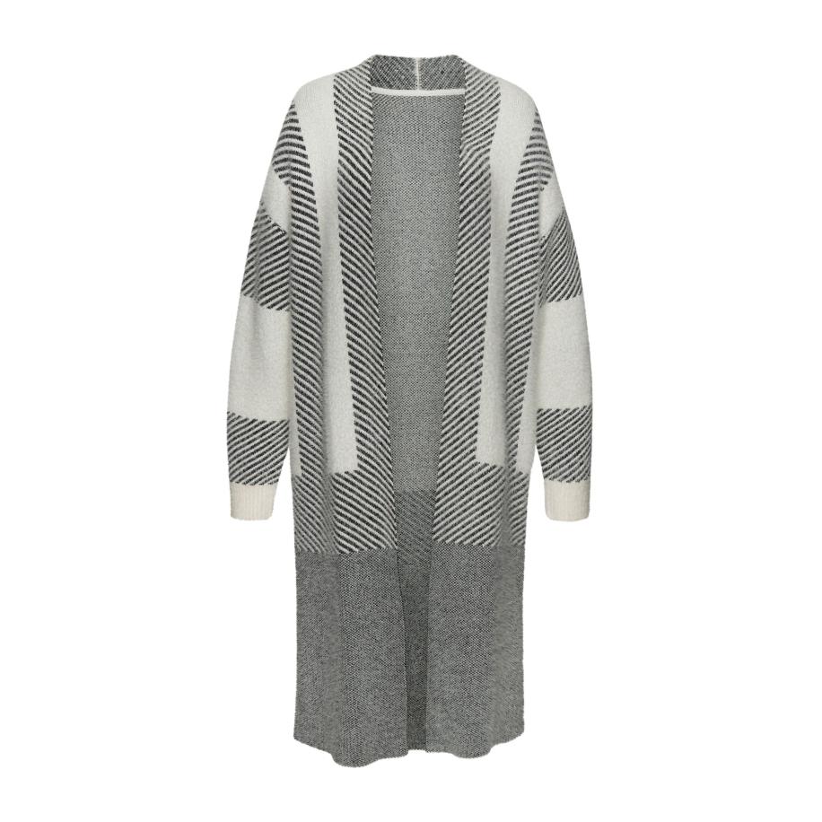 Lascana LASCANA Gebreid vest grijs / wit -