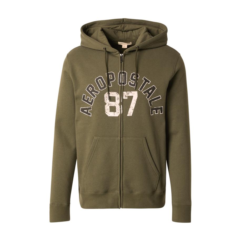 Aeropostale AÉROPOSTALE Sweatvest kaki / wit -