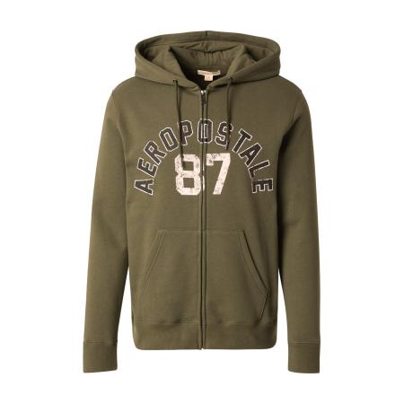 Aeropostale AÉROPOSTALE Sweatvest kaki / wit