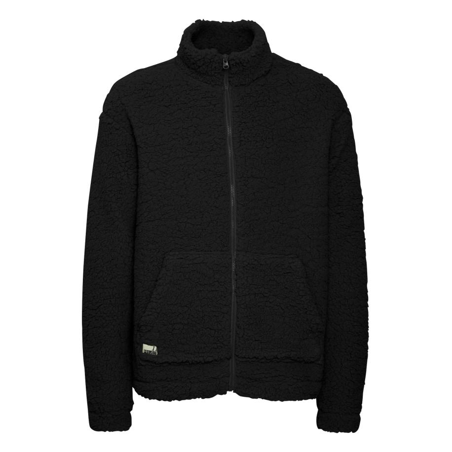 11 Project 11 Project Fleece jas Deen zwart -