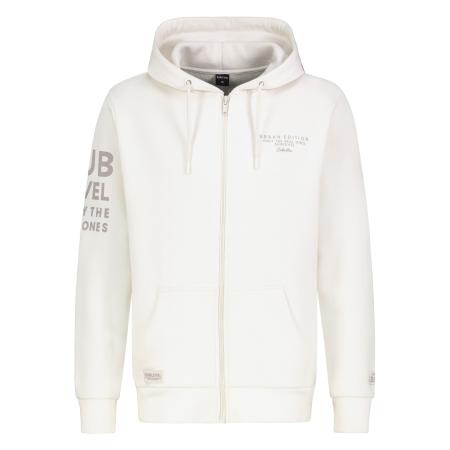 Sublevel Sweatvest stone grey / wit