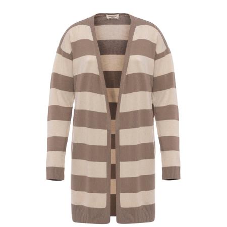 Anou Anou Anou Anou Gebreid vest ecru / bruin