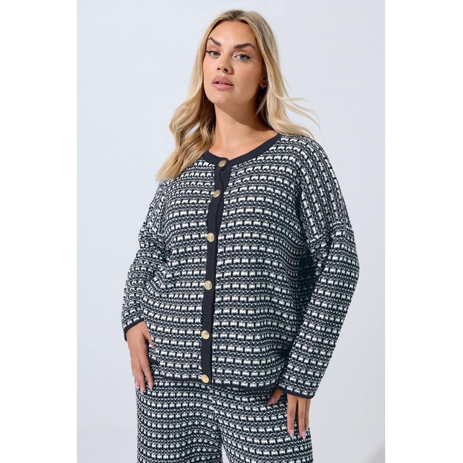 Limited Collection Curve Marineblauwe Bouclé Cardigan Size 54-56 Blauw