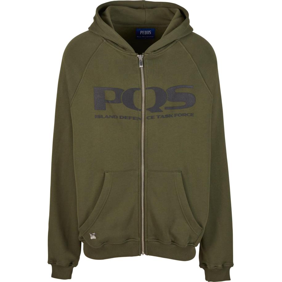 Pequs Sweatvest antraciet / donkergroen Groen