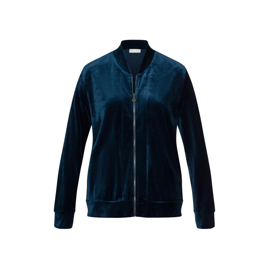 Hanro Hanro Sweatvest Favourites donkerblauw -