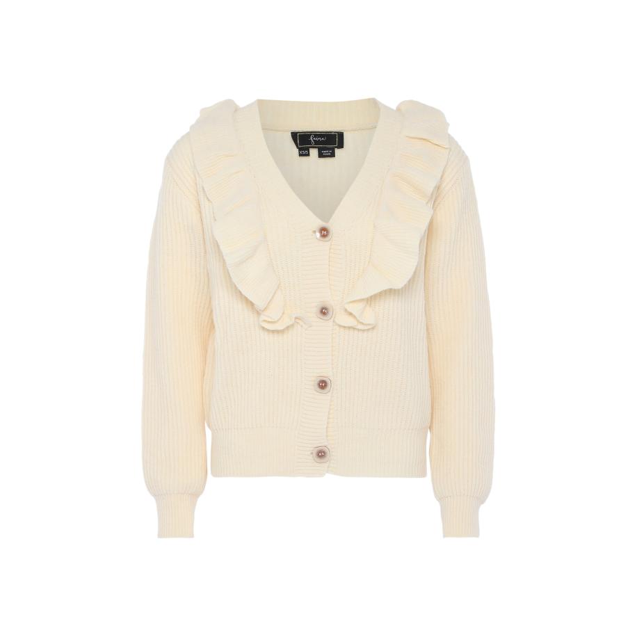 Faina faina Gebreid vest wolwit -