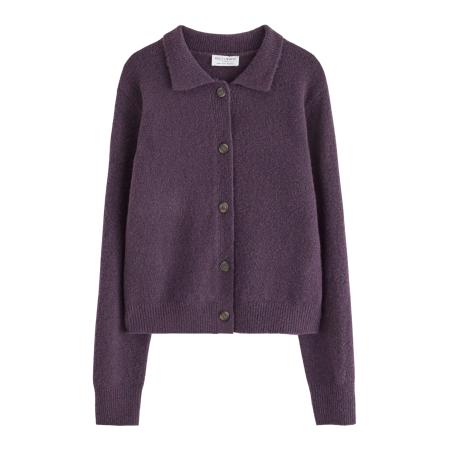 Lindex Lindex Gebreid vest Pia aubergine