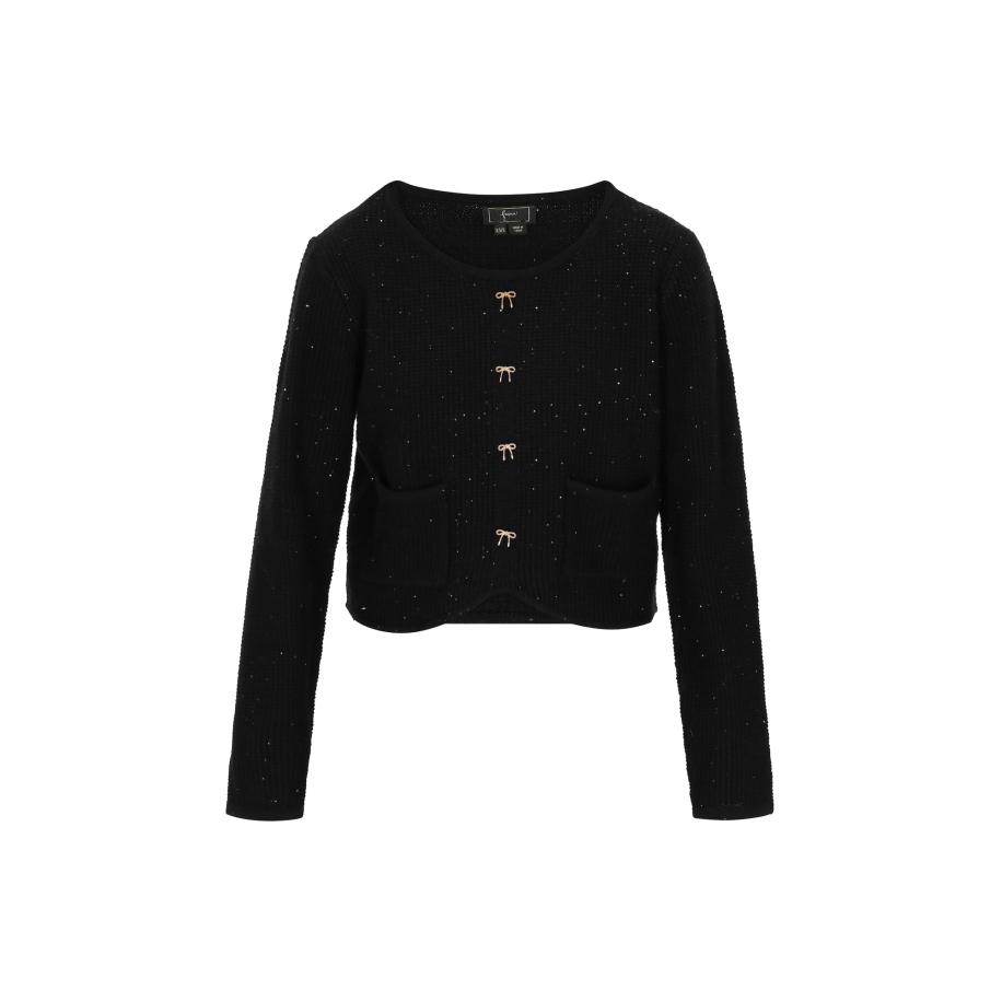 Faina faina Gebreid vest zwart -