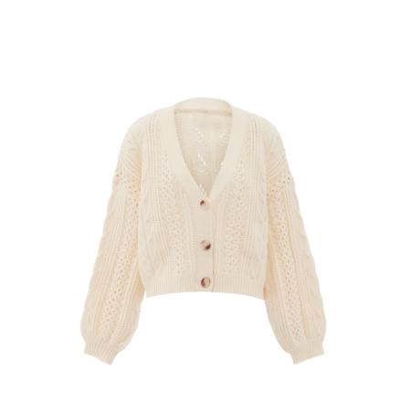 aleva aleva Gebreid vest lichtbeige