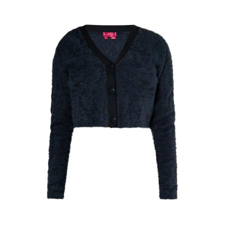 Swirly swirly Gebreid vest zwart