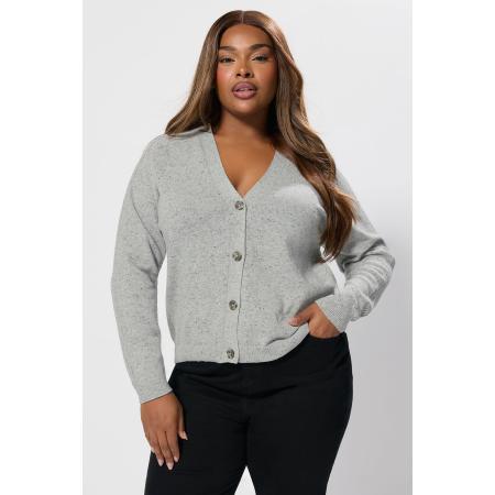 Yours Vest Met Knopen En Spikkelprint In Lichtgrijs Size 62-64