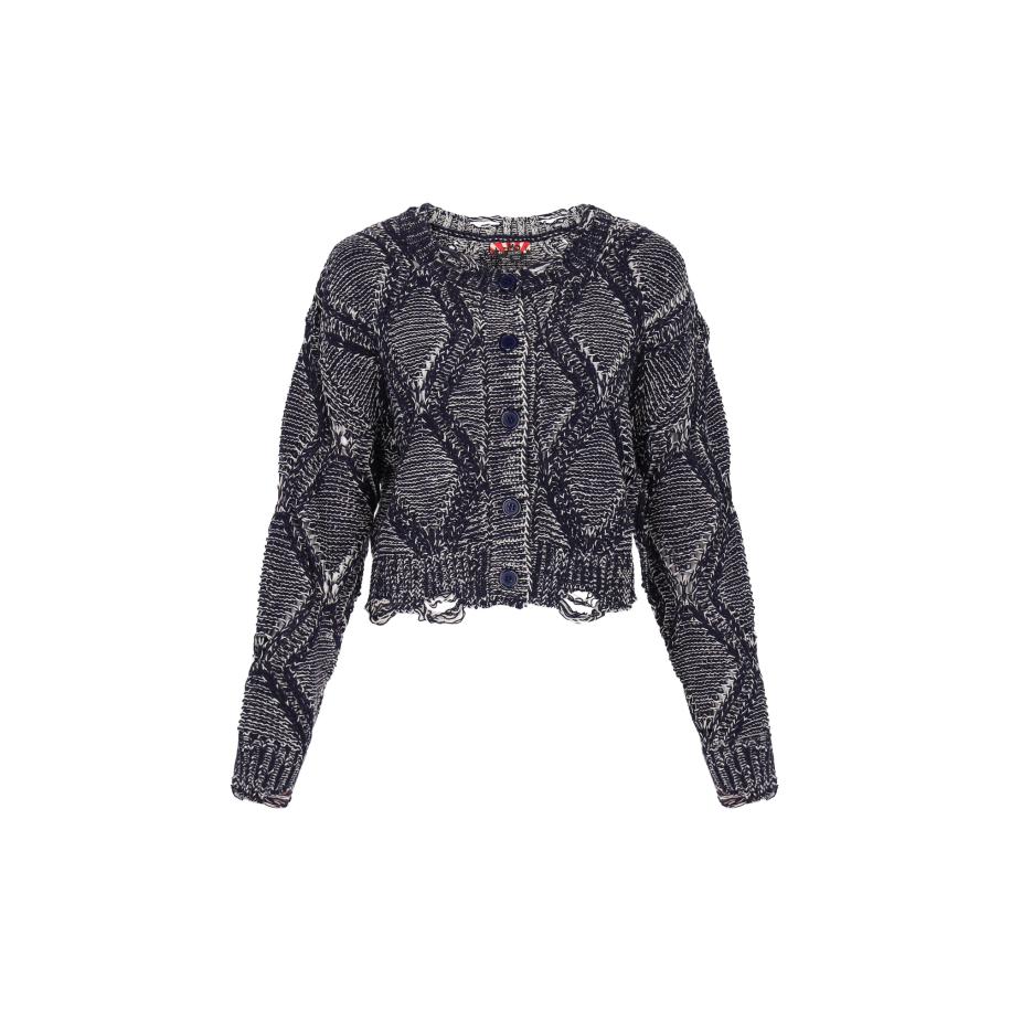 MYMO myMo ROCKS Gebreid vest zwart / wit -