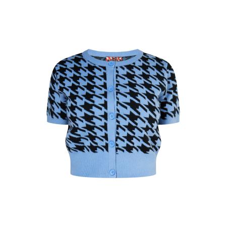 MYMO myMo ROCKS Gebreid vest lichtblauw / zwart