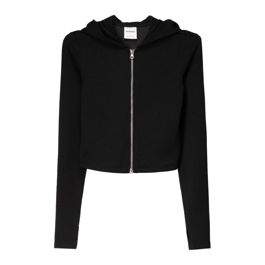 Bershka Bershka Sweatvest zwart -