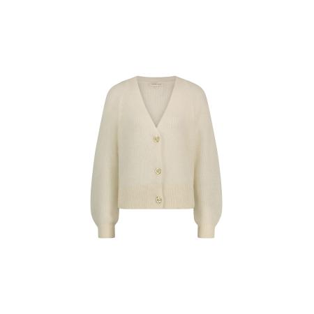 Fabienne Chapot Fabienne Chapot Gebreid vest crème