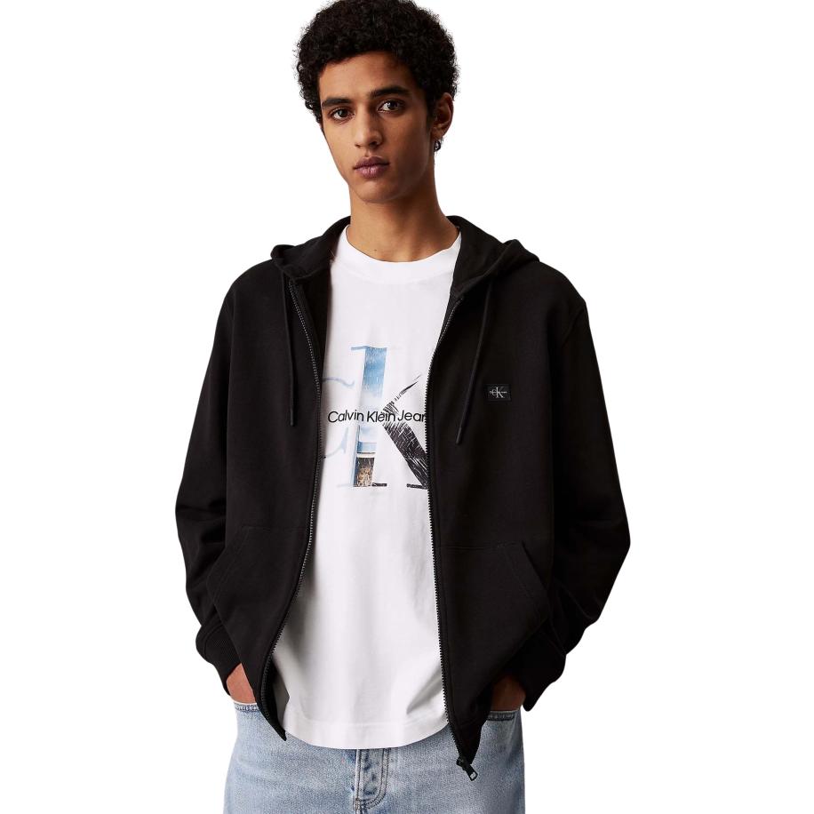 Calvin Klein Woven Label Vest Zwart