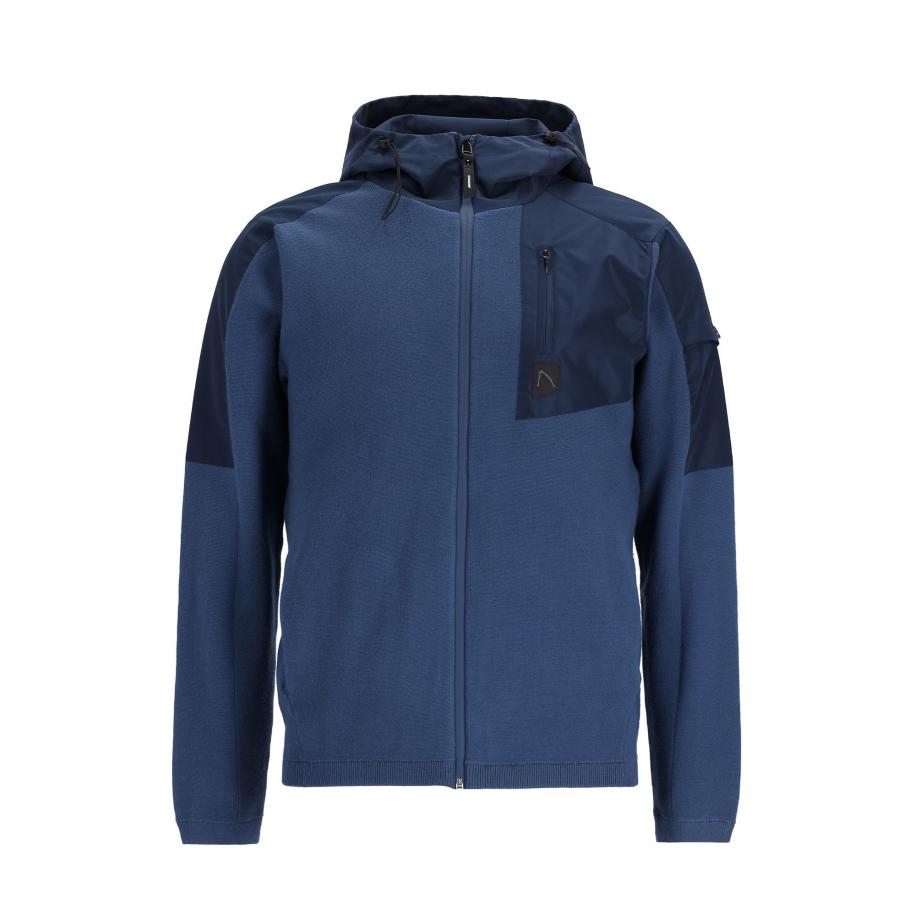 Chasin' CHASIN Gebreid vest Kobe Zip donkerblauw -