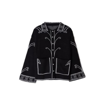 Trendyol Trendyol Gebreid vest zwart / wit