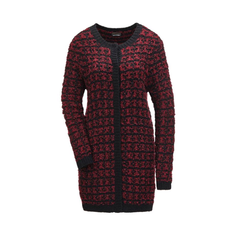 Goldner Goldner Gebreid vest rood / zwart -