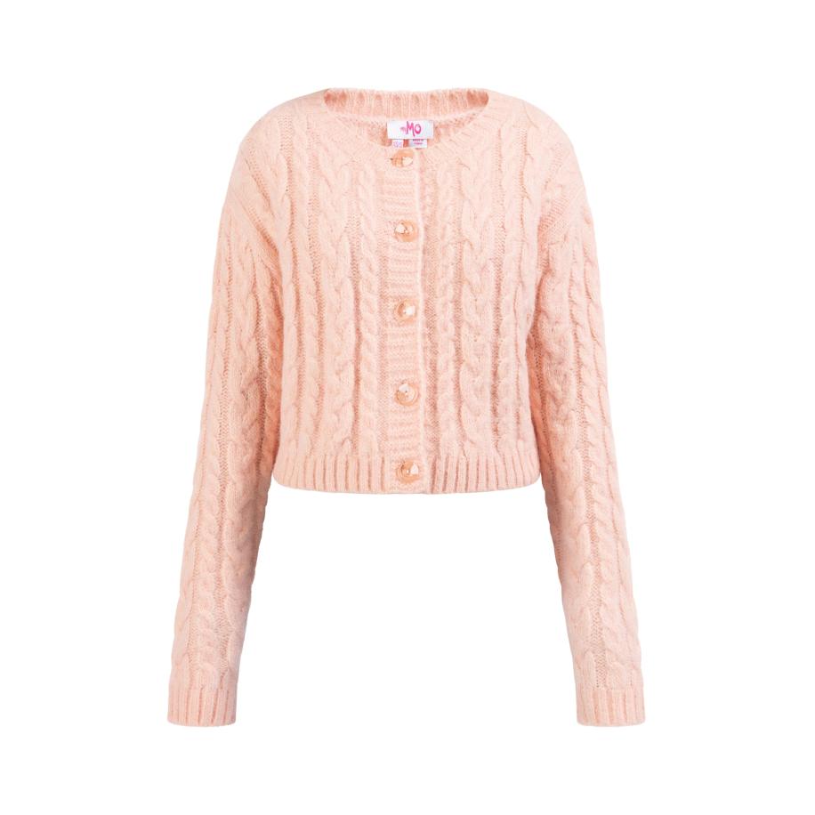 MYMO MYMO Gebreid vest Blonda pastelroze -