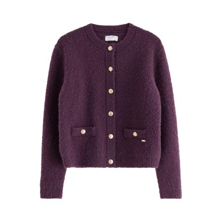 Lindex Lindex Gebreid vest Lunar aubergine