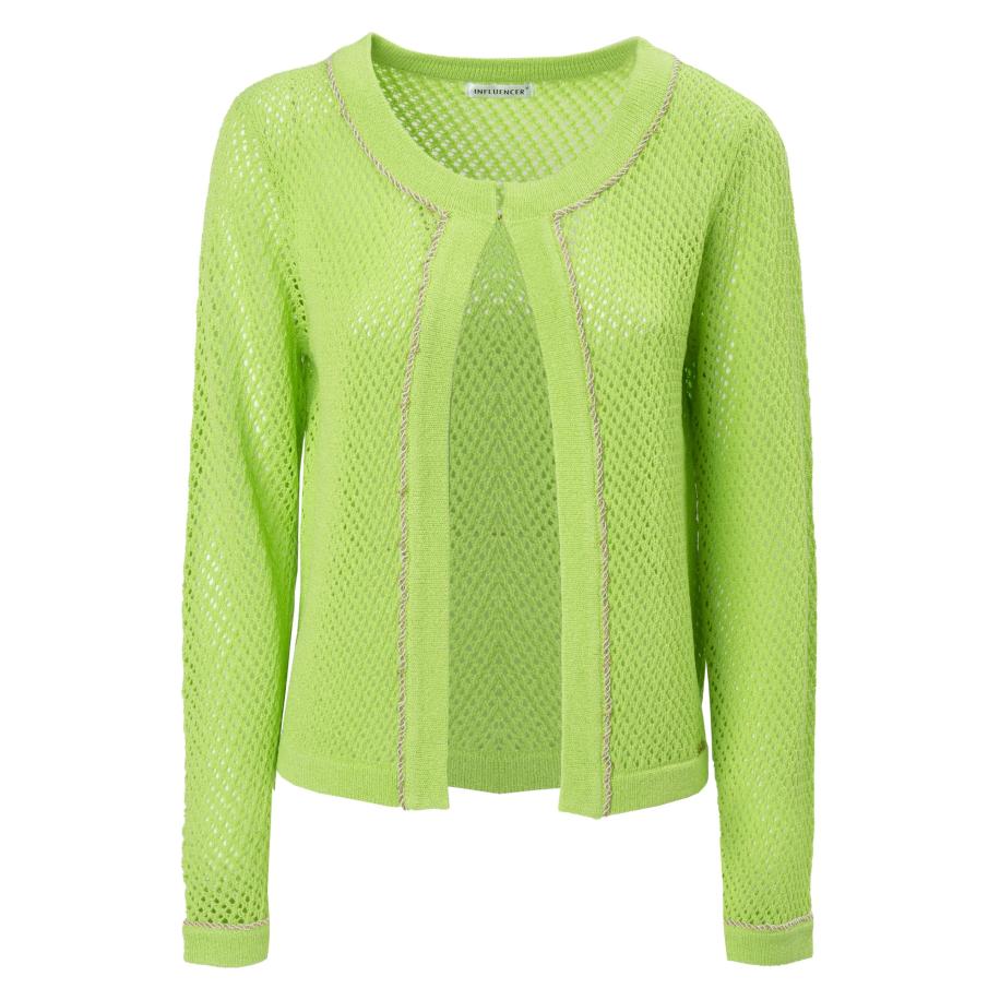 Influencer Influencer Gebreid vest groen -