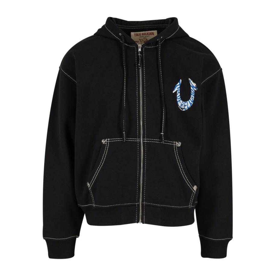 True Religion Sweatvest royal blue/koningsblauw / zwart / wit Zwart