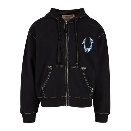 True Religion Sweatvest royal blue/koningsblauw / zwart / wit