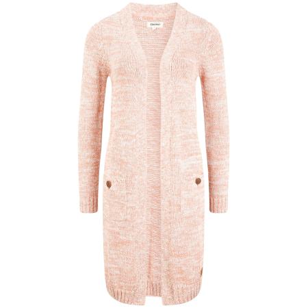 Oxmo Gebreid vest Philetta oudroze / wit