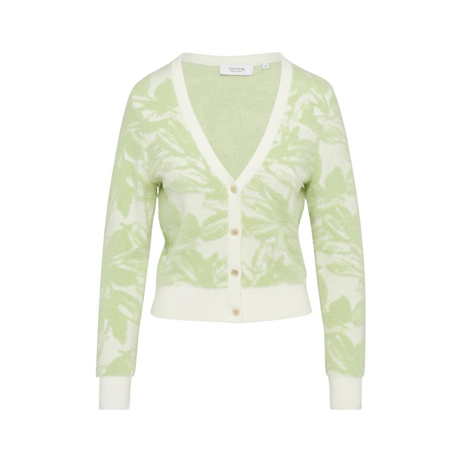 comma casual identity comma casual identity Gebreid vest pastelgroen / natuurwit -