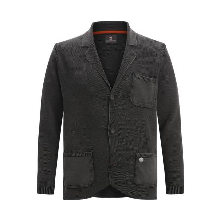 Jan Vanderstorm Vest zwart, Effen