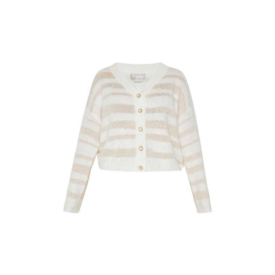 Usha Usha Gebreid vest crème / eierschaal -