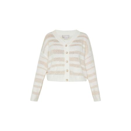 Usha Usha Gebreid vest crème / eierschaal