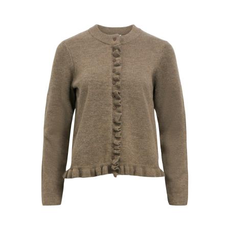 Object OBJECT Gebreid vest OBJELVA bruin gemêleerd