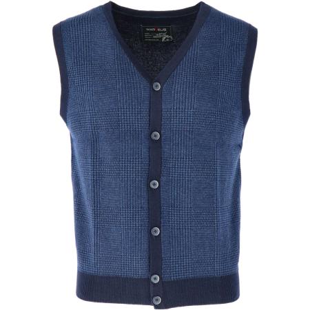 Marvelis Casual Gebreid vest marine, Motief