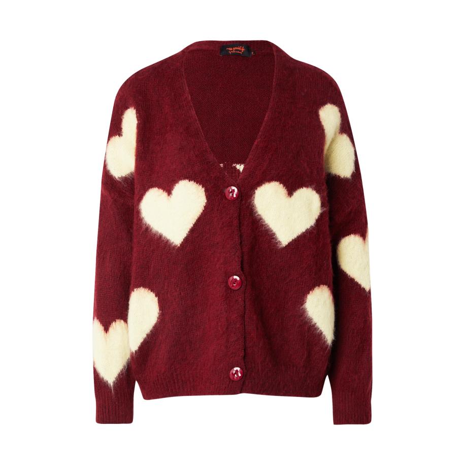 miss goodlife miss goodlife Gebreid vest pasteelgeel / bordeaux -