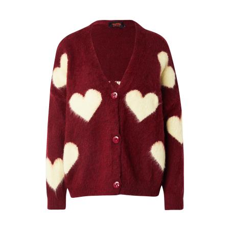 miss goodlife miss goodlife Gebreid vest pasteelgeel / bordeaux