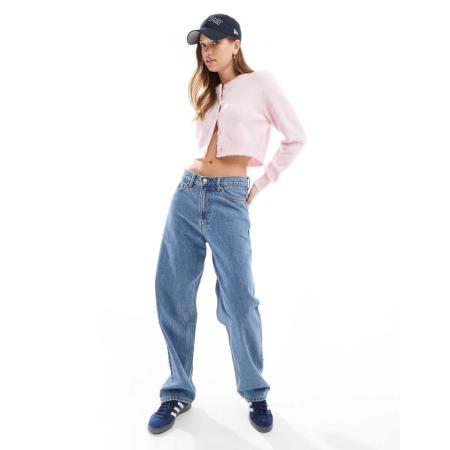 Cotton On Cropped zacht gebreid loungevest in lichtroze