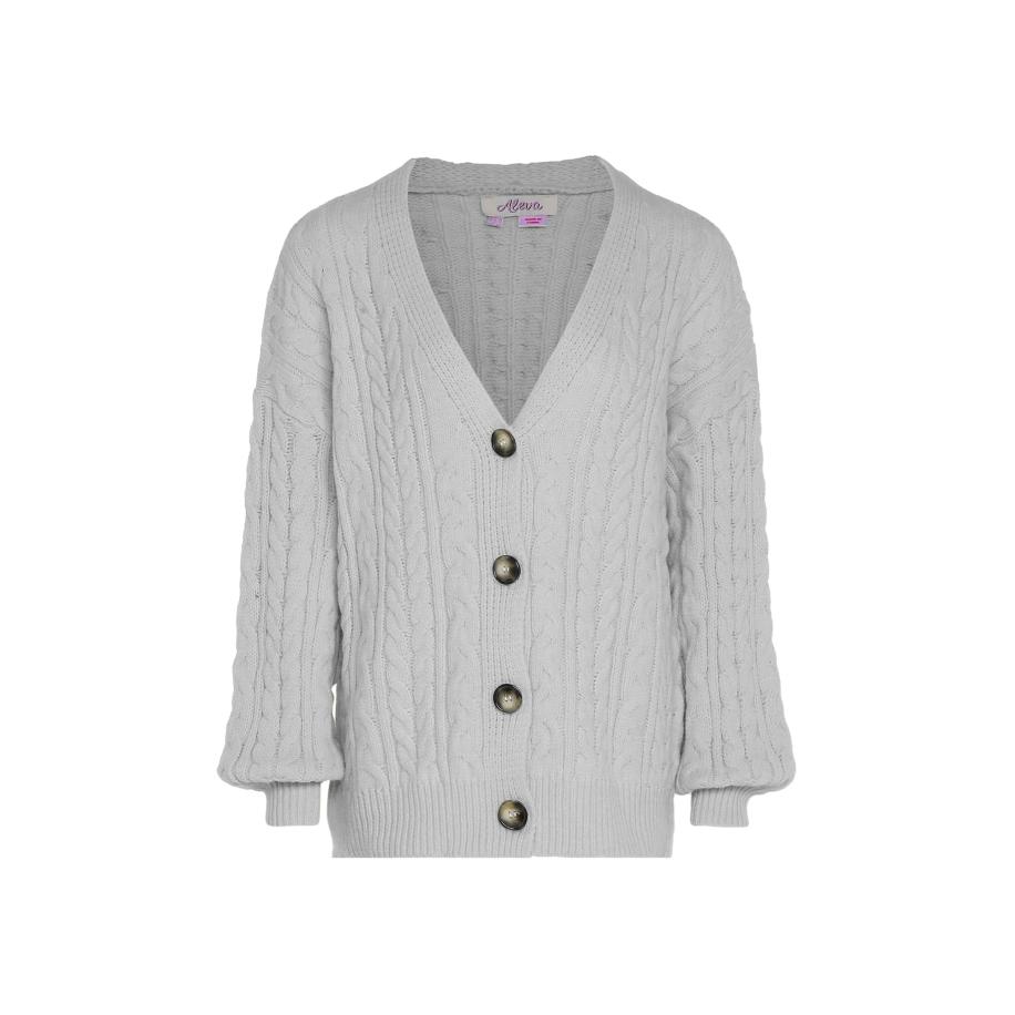 aleva aleva Gebreid vest lichtgrijs -