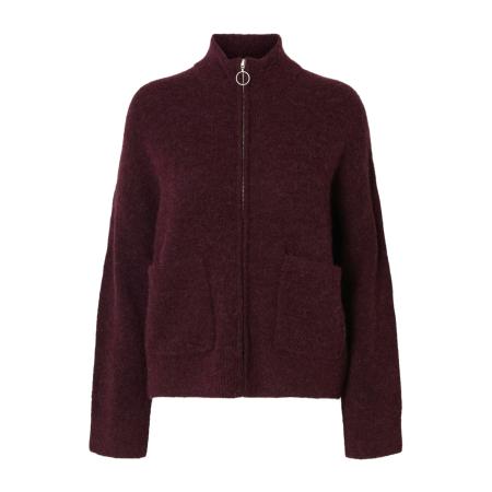 Selected SELECTED Gebreid vest SLFSIA RAS aubergine