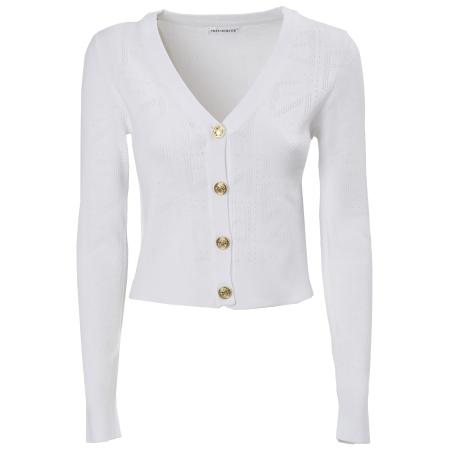 Influencer Influencer Gebreid vest offwhite