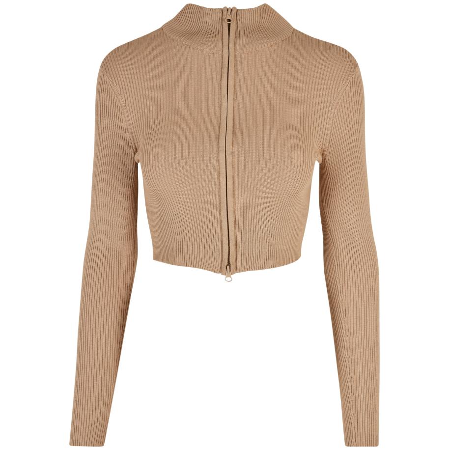 Urban Classics Urban Classics Gebreid vest beige -