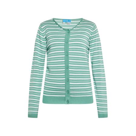 SANIKA SANIKA Gebreid vest lichtgroen / wit