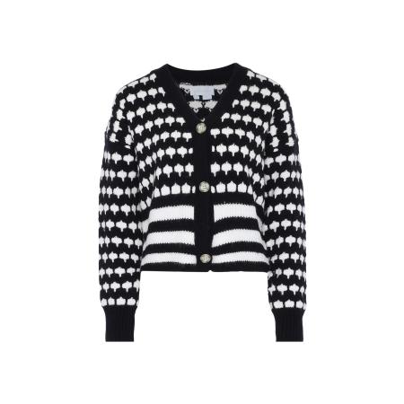 BLONDA BLONDA Gebreid vest zwart / offwhite