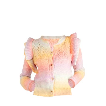 TOOche TOOche Gebreid vest Rainbow oranje / pink / wit