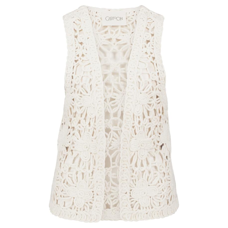 Cartoon Cartoon Gebreid vest beige -